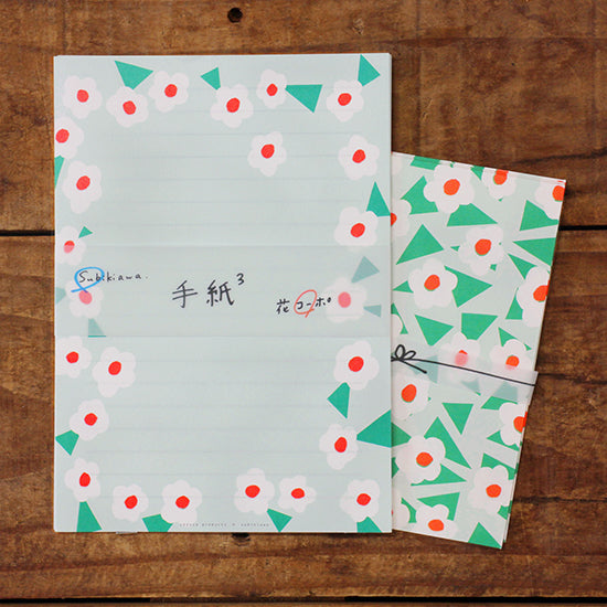 Pattern illustration letter paper and envelope set