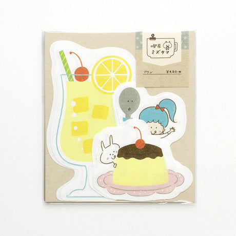  Cafe Letter Set Mizutama (Lemonade, pudding and girl)