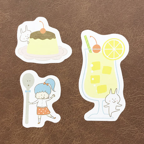  Cafe Letter Set Mizutama (Lemonade, pudding and girl)