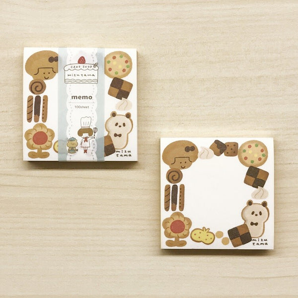 Cookies Cake Shop Mizutama Memo Pad