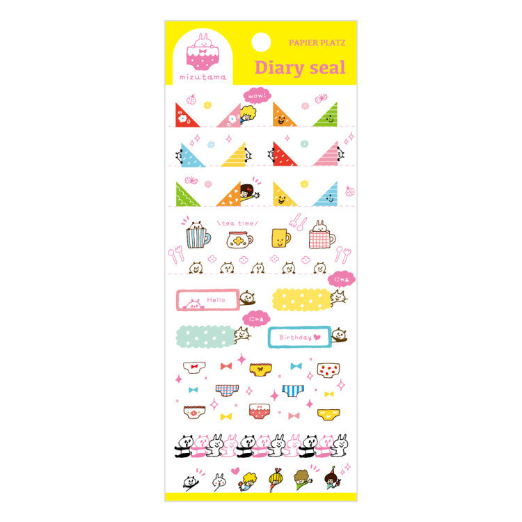 Mizutama Diary Sticker Schedule Seal