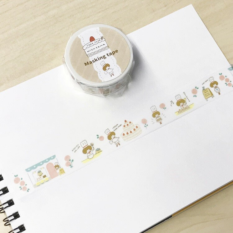 Pastry Chef Cake Shop Washi Tape Mizutama