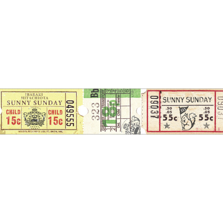 Sunny Sunday x Papier Platz Collaboration - Ticket Washi Tape