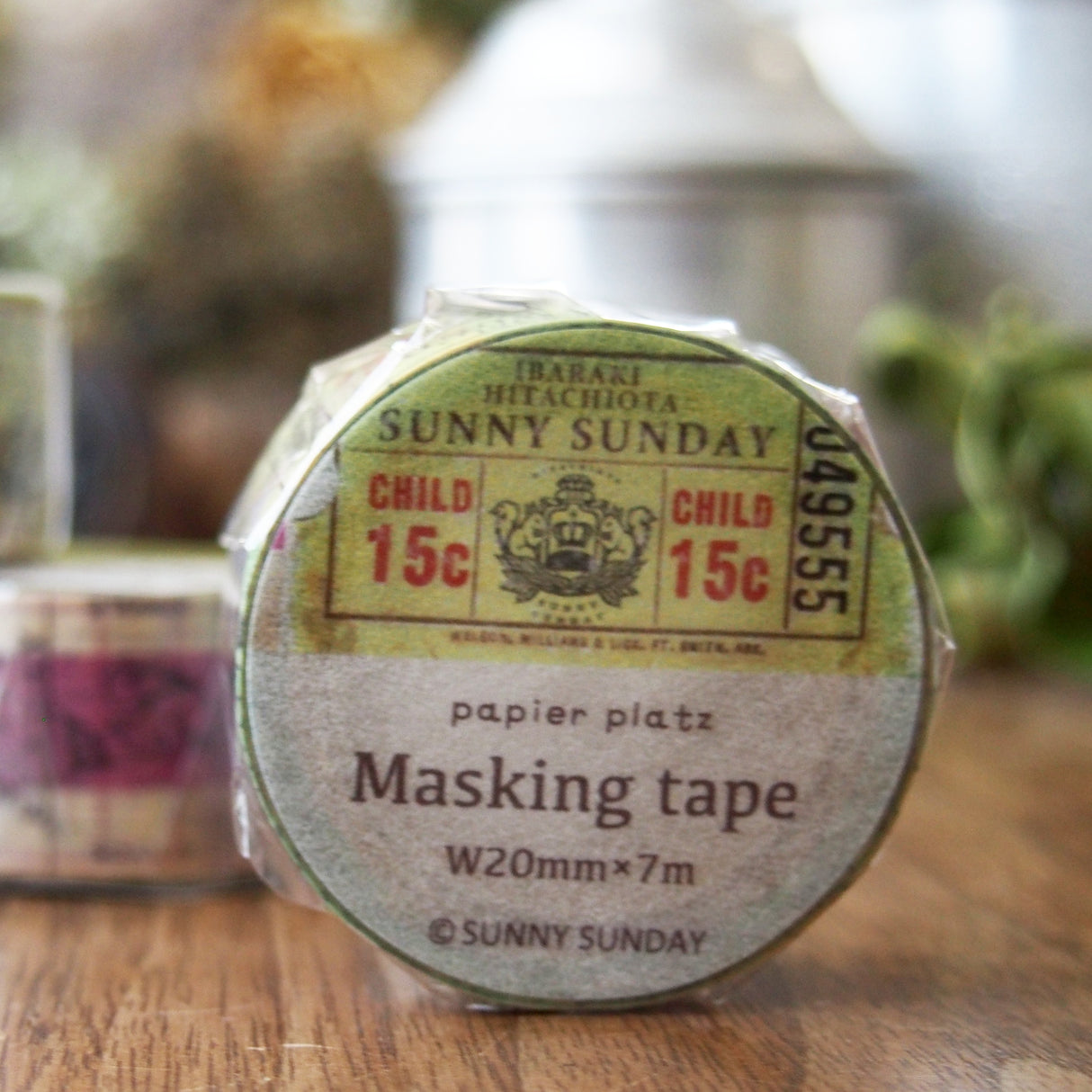 Sunny Sunday x Papier Platz Collaboration - Ticket Washi Tape