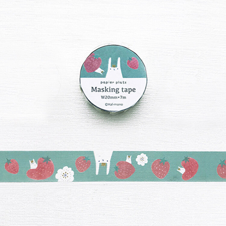 Hal Bunny & Strawberry Washi Tape • Japanese Masking Tape