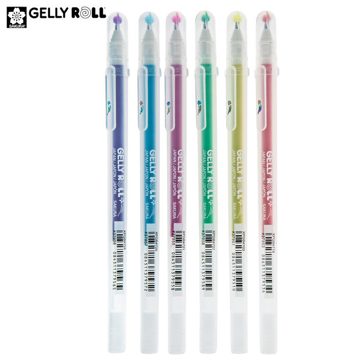 Stardust Galaxy GellyRoll Pens are rollerball pens that contain a pigment-based archival-quality ink that is chemically stable, waterproof, and fade-resistant.