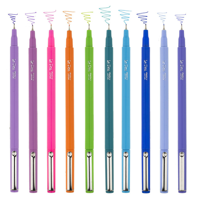 Le Pen Fine Point Bright Set 10/Pkg Uchida