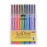 Le Pen Fine Point Bright Set 10/Pkg Uchida