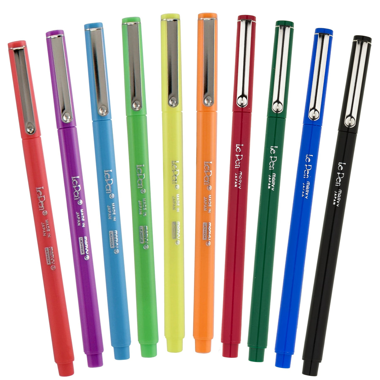 Le Pen Fine Point Neon Set 10/Pkg Uchida