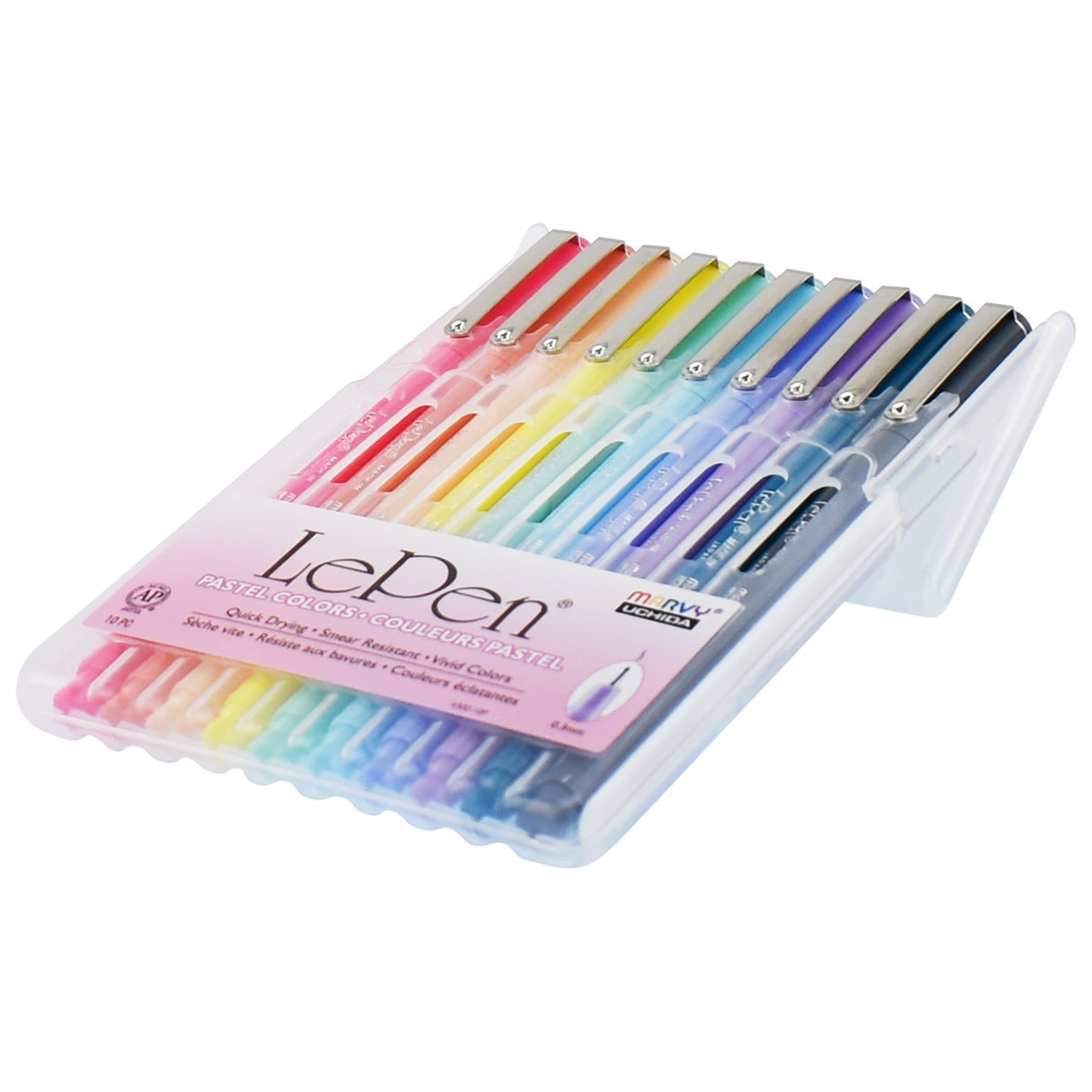 Le Pen Fine Point Pastel Set 10/Pkg Uchida