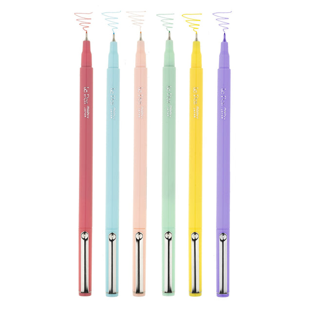 Le Pen Fine Point Pastel Set 6/Pkg Uchida