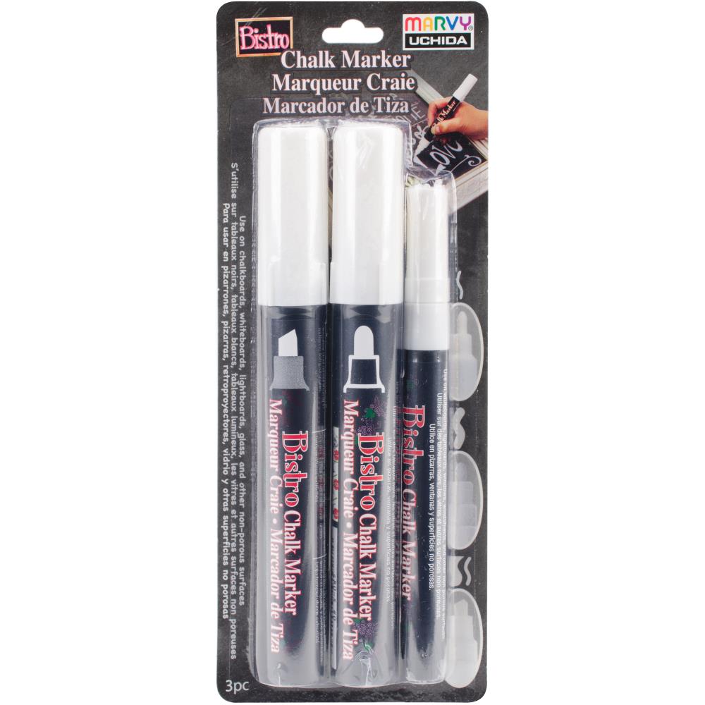 Bistro Chalk Marker Assorted Tips 3/Pkg