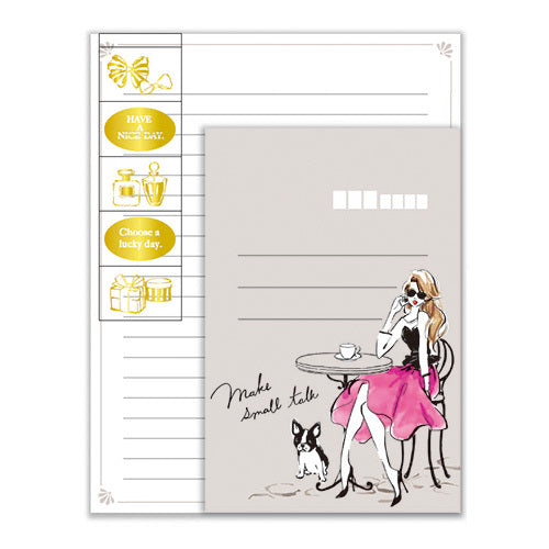 Bonjour Make Small Talk Letter Set Writing Papers & Envelopes