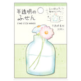 Flower Bottle Translucent Sticky Notes Mind Wave