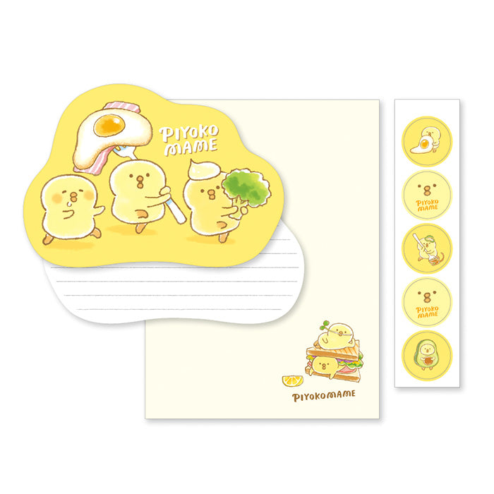 Piyokomame Fried Egg Letter Set Writing Papers & Envelopes