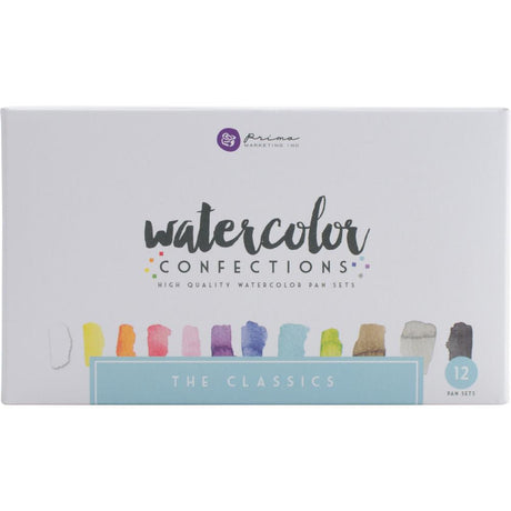 Prima Watercolor Confections Watercolor Pans The Classics 12/Pkg