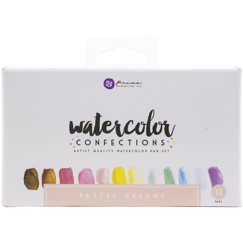 Prima Watercolor Confections Watercolor Pans Pastel Dreams 12/Pkg