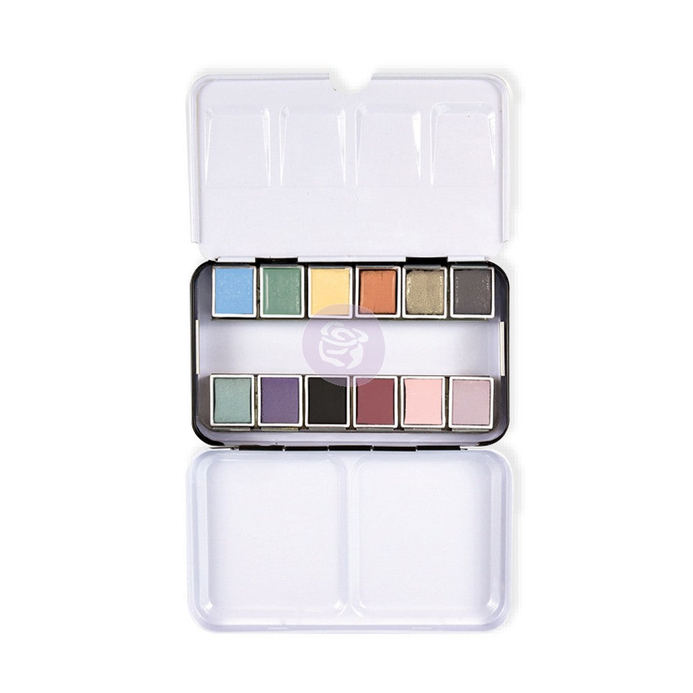 Prima Watercolor Pan Vintage Pastel 12/Pkg