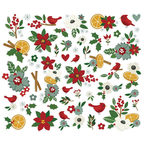 Troqueles florales Hearth &amp; Holiday Bits &amp; Pieces, paquete de 50 