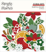 Troqueles florales Hearth &amp; Holiday Bits &amp; Pieces, paquete de 50 