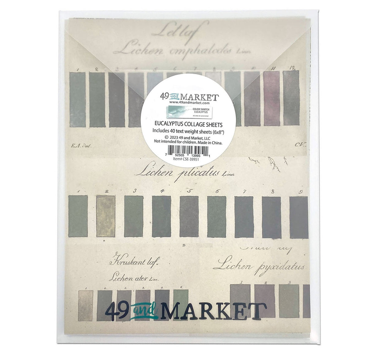 Color Swatch: Eucalyptus Collage Sheets 6"X8" 40/Pkg