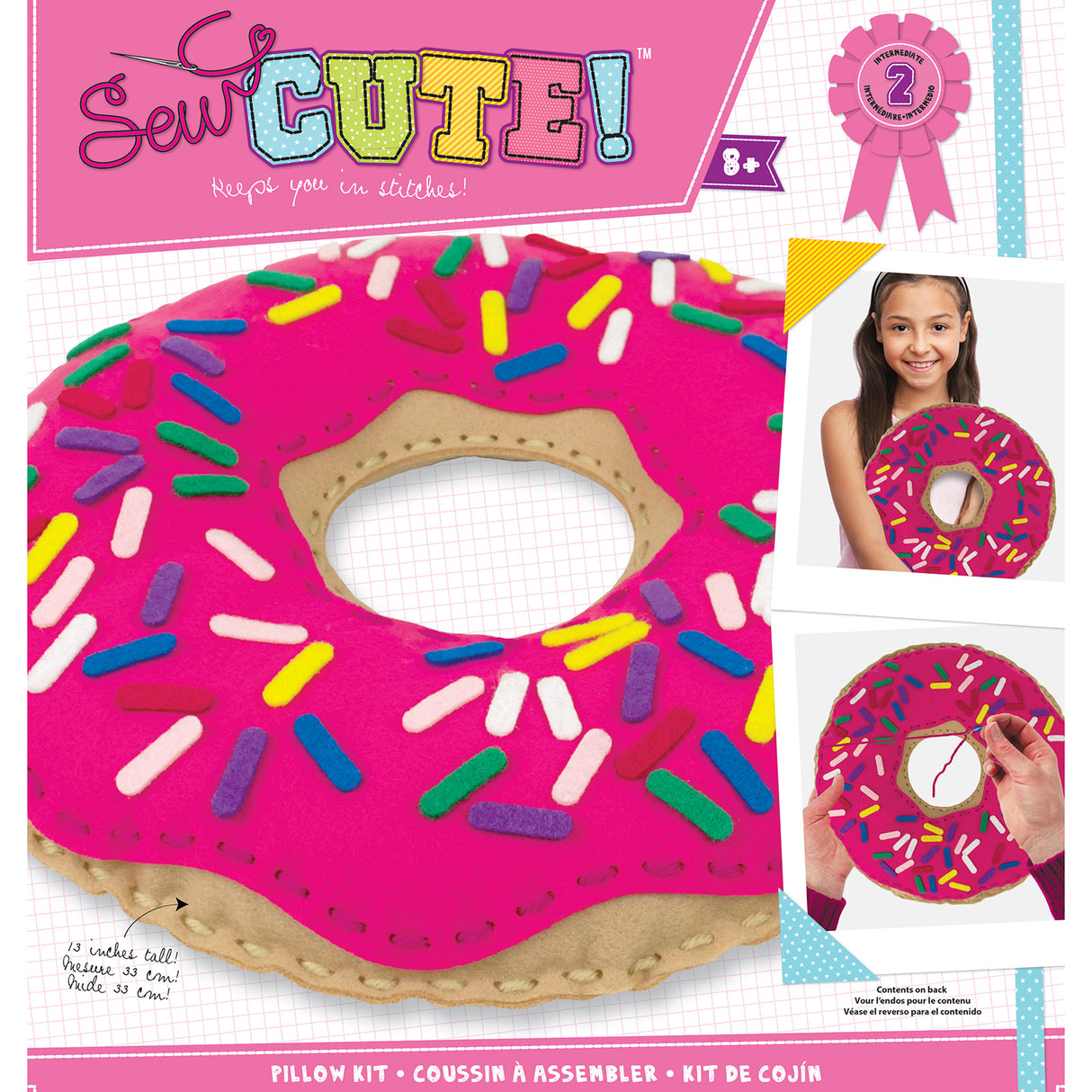 70 % DE DESCUENTO - Kit de almohada de fieltro Donut Sew Cute!