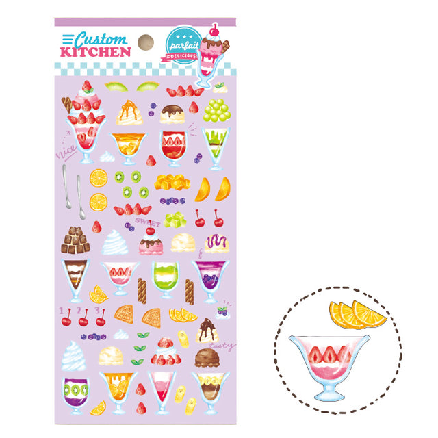 Customize your own parfait sticker!! Mind Wave Seals parfait sticker, made in Japan.