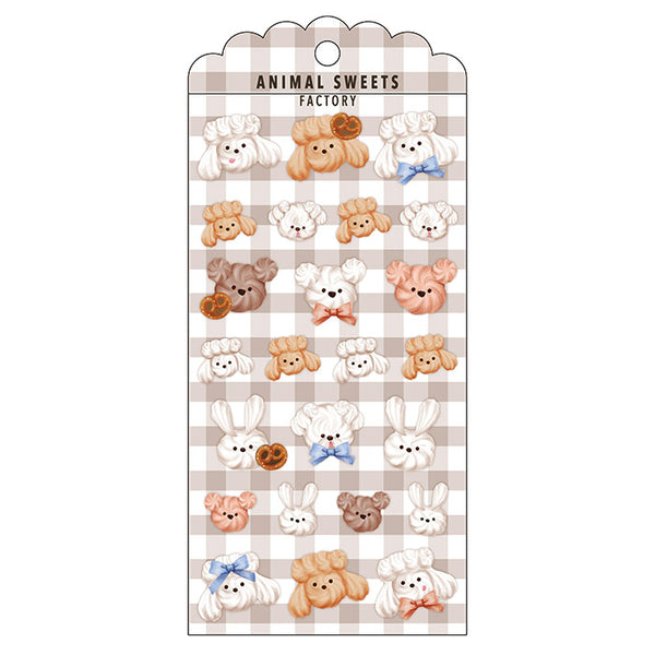 The popular sweets are now available as marshmallow stickers "ANIMAL SWEETS FACTORY SEAL"! Animals in cute sweets. It's a puffy three-dimensional sticker, so it looks like a real sweet ♪