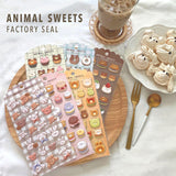 The popular sweets are now available as marshmallow stickers "ANIMAL SWEETS FACTORY SEAL"! Animals in cute sweets. It's a puffy three-dimensional sticker, so it looks like a real sweet ♪