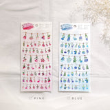 Flower Garland Sticker Blue Mind Wave Seals Sticker