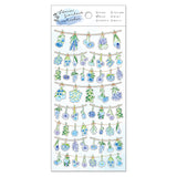 Flower Garland Sticker Blue Mind Wave Seals Sticker