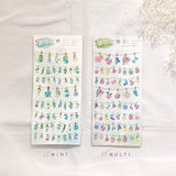 Mind Wave Seals Flower Banner Sticker, made in Japan.