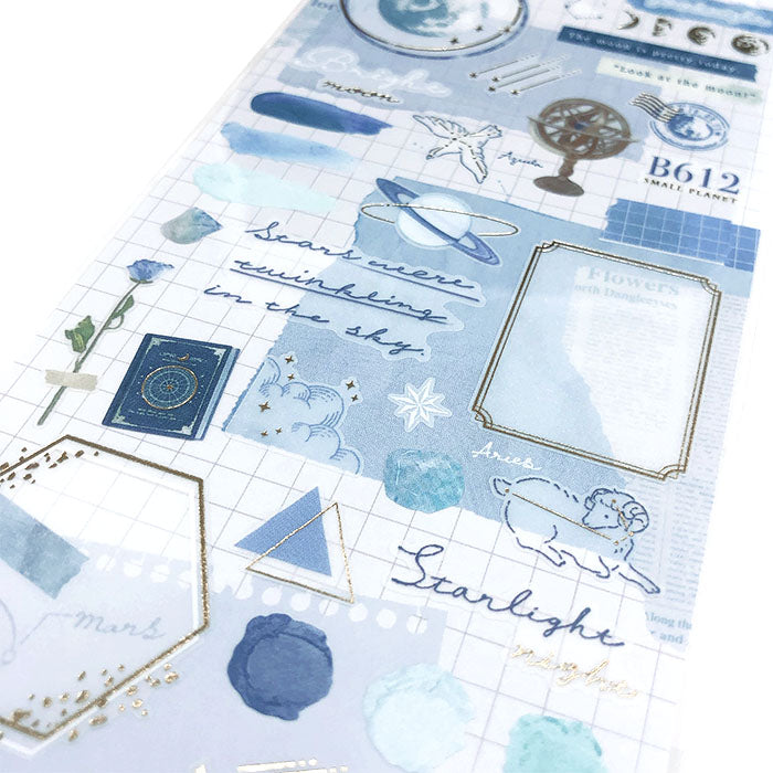 Libre Collage Sticker Blue Mind Wave Seals Sticker