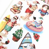 Aloha Santa Christmas Sticker