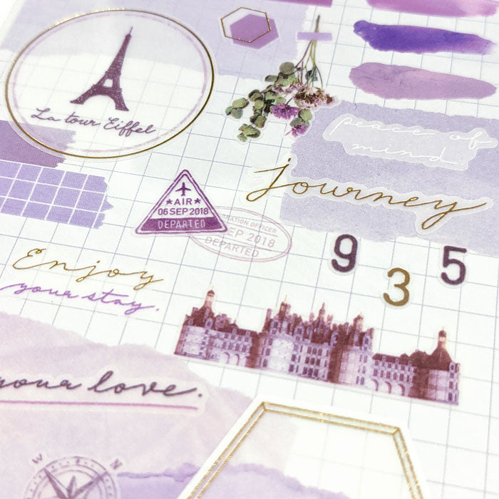 Libre Collage Sticker Purple Mind Wave Seals Sticker