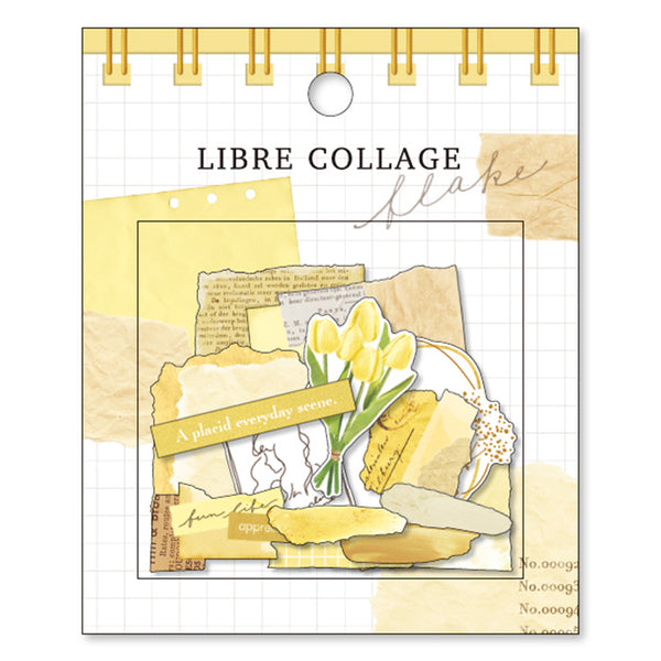 Libre Collage Yellow Flake Sticker Mind Wave (56pcs)