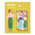 Amie Sticker Flake Retro Girl Mind Wave (40pcs)