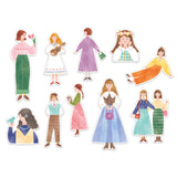 Amie Sticker Flake Retro Girl Mind Wave (40pcs)