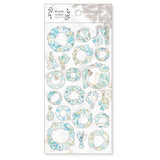 Blue Flower Wreath Sticker Mind Wave