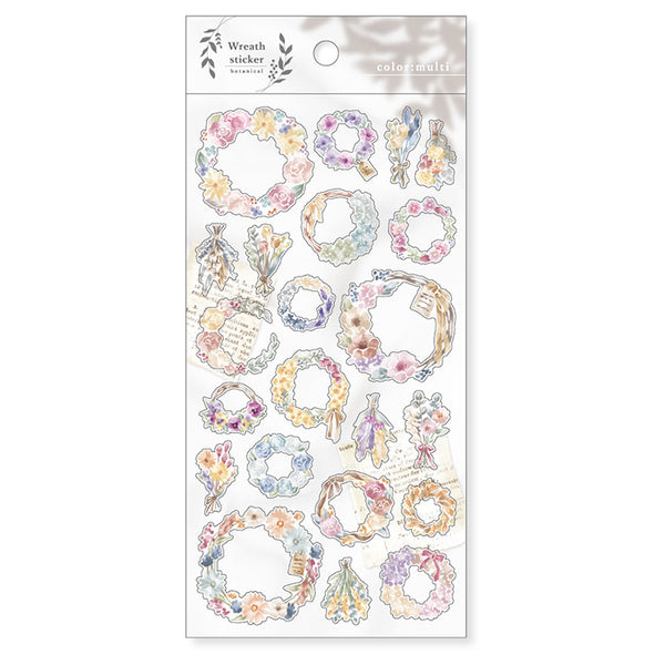 Multicolor Flower Wreath Sticker Mind Wave