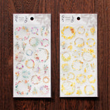 Yellow Flower Wreath Sticker Mind Wave