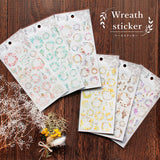 Beige Flower Wreath Sticker Mind Wave