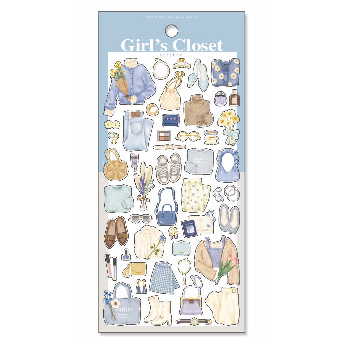 Girl's Closet Sticker Blue Mind Wave