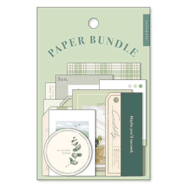 Paper Bundle Green Flake Sticker Mind Wave