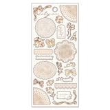 Natural Beige Lily Doily Lace Sticker, made in Japan.