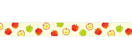 I would like to call this a surprise washi tape, it was an apple design at first sight but when you look closely, there it hides some chubby piggies LOL!!! So fun to watch.