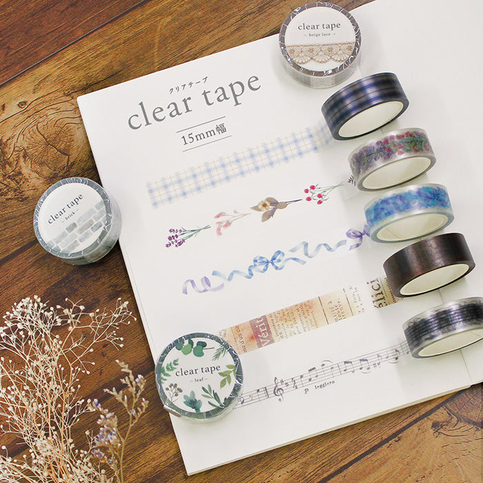 Flower Clear PET Tape Mind Wave