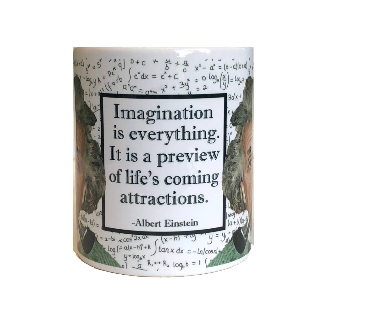 Inspiration comes in many forms. Albert Einstein embodies inspiration in his intelligence, his wit and in his life. We created a set of fun ceramic mugs with some of the most inspirational artists, writers, scientists and authors in history!