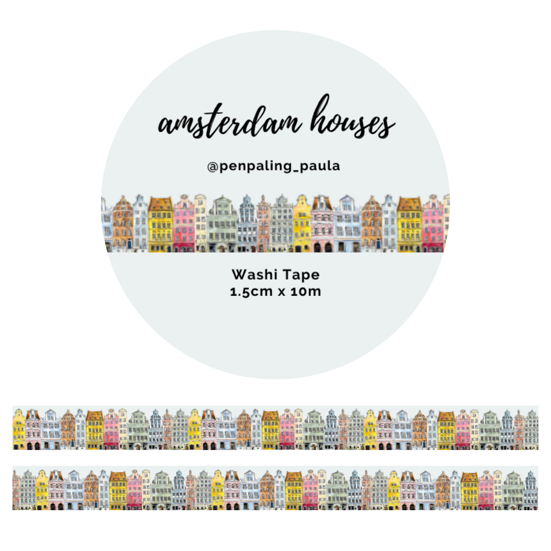 Amsterdam Houses Washi Tape