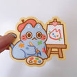 Artist Cat Vinyl Sticker StickyRiceCo